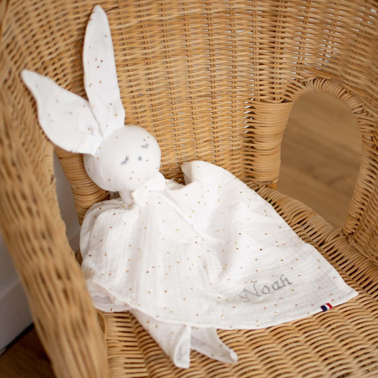 Sevira Kids - Jeanne Kuscheltier, flach, Kaninchen, personalisierbar