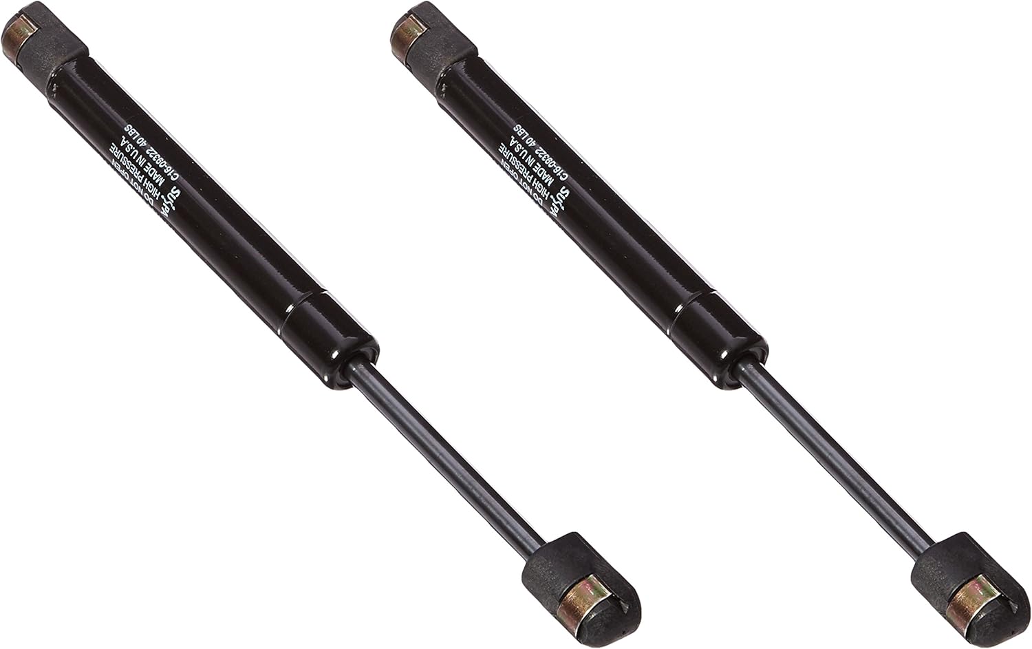 Suspa C16-09322 C1609322 10" Gas Prop, Quantity (2), Force 40 Lbs Per Prop, Force Per Set 80 Lbs, Camper Rear Window, Tonneau Cover Lift Supports, Window Lift Support, Struts, Made in USA