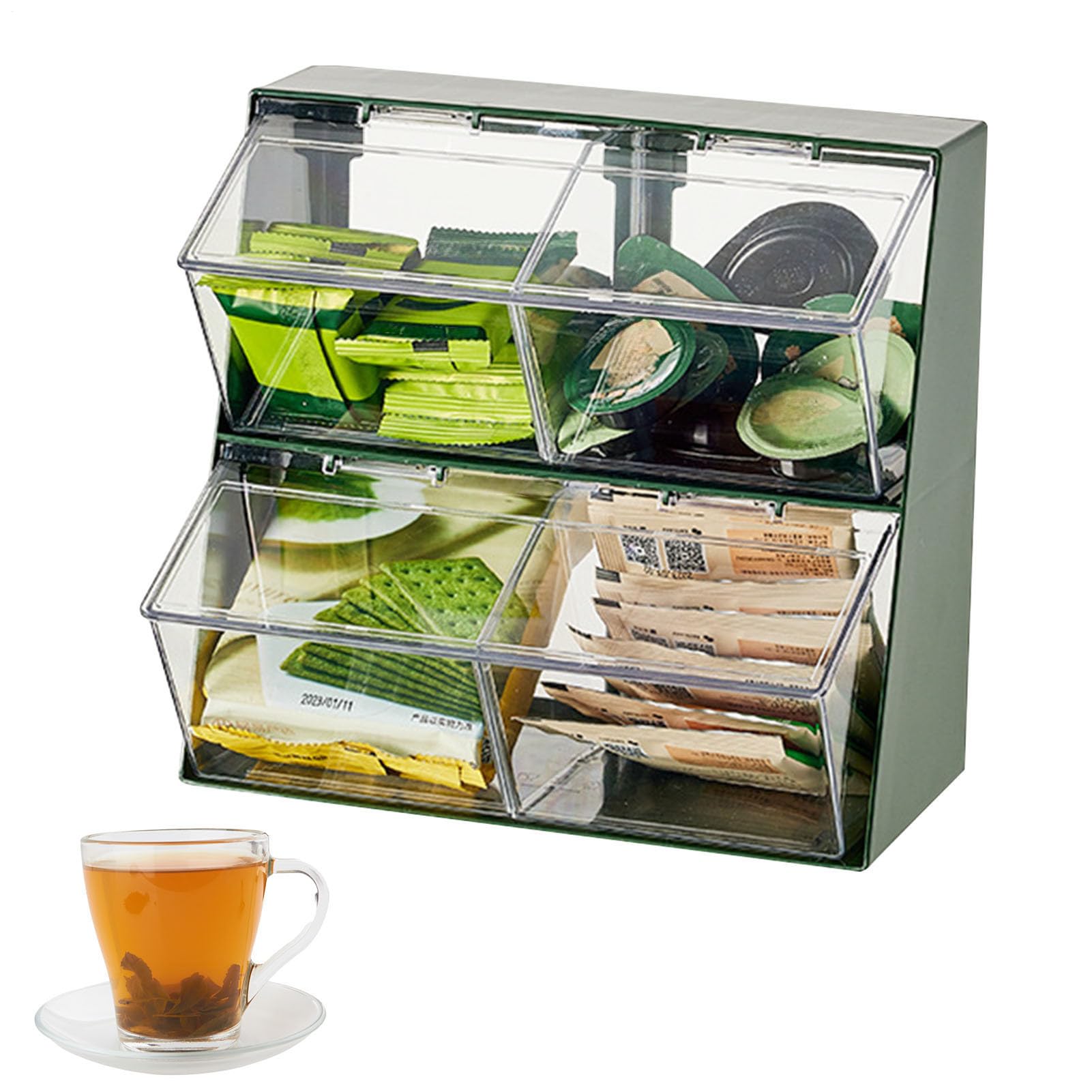 Organisateur de sachets de thé pour comptoirs et armoires de cuisine