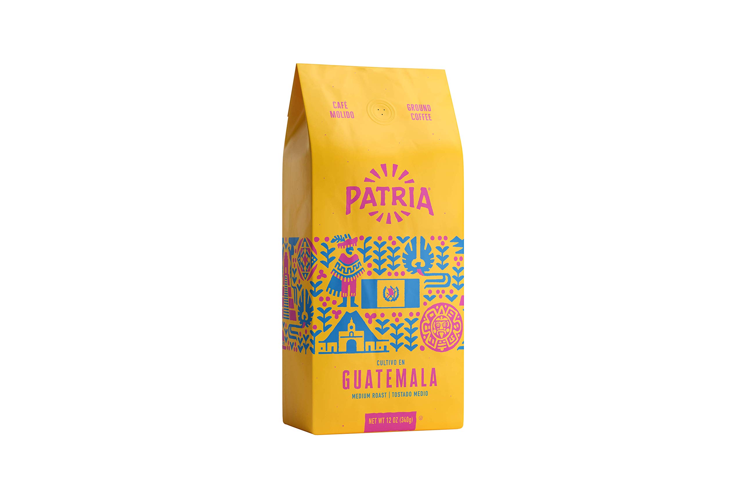 Patria Guatemala Medium Roast Ground Coffee, 12oz Bag (Pack of 1)