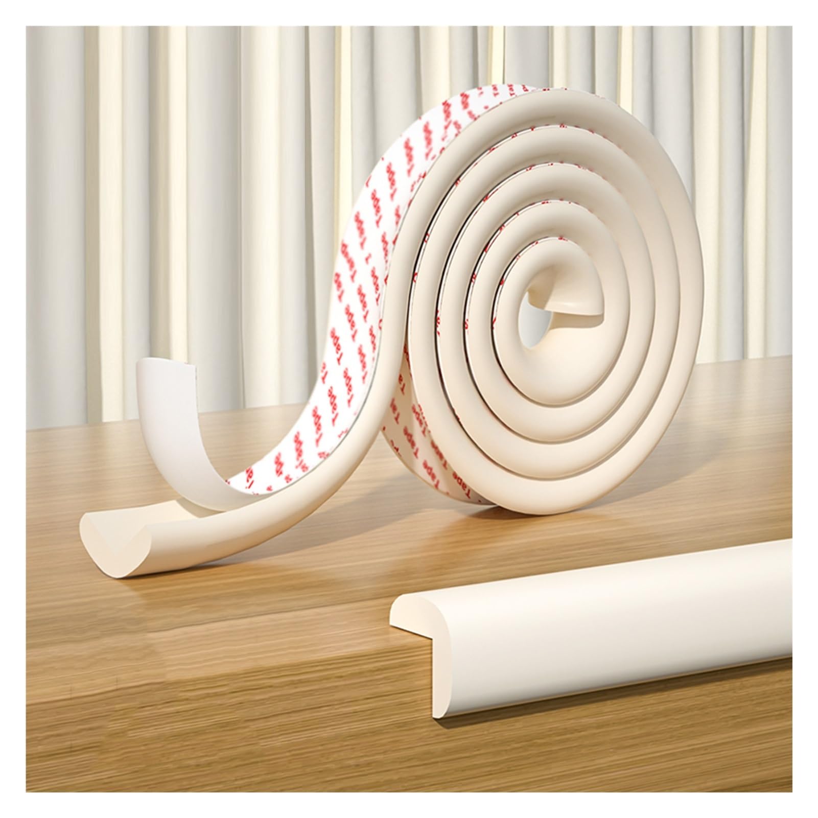 Rembourrage de bord mural en mousse et protection d'angle pour table et bureau blanc 10x