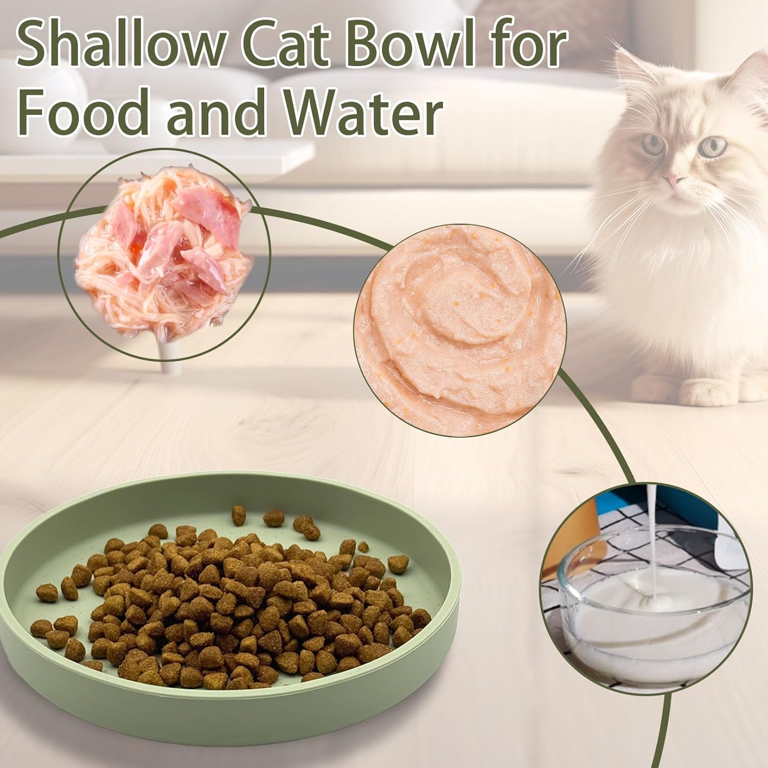 Collapsible Kitten Litter Box with Silicone Cat Bowl