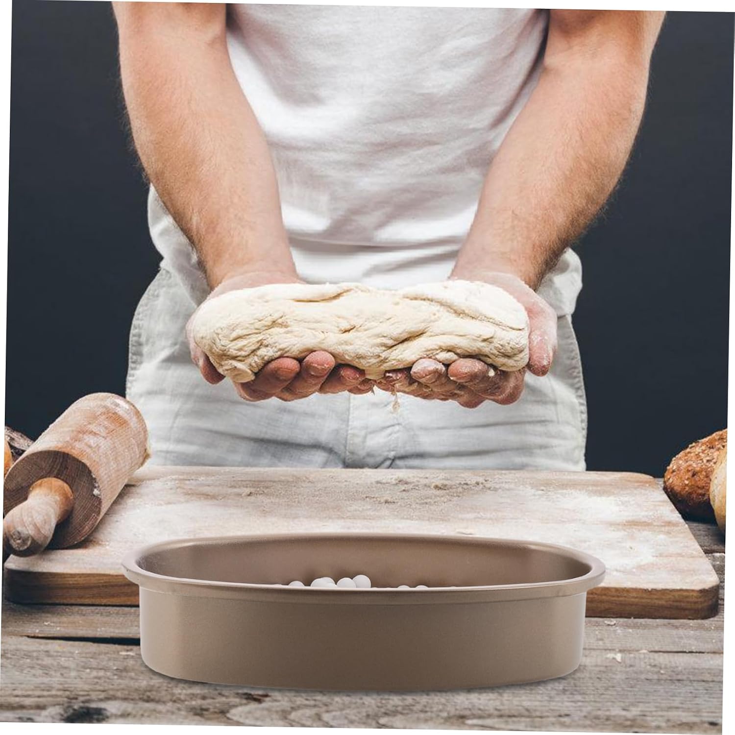Luxshiny Ceramic Baking Oven Stone Homemade Bread Accessories Crisp Crusts Pizza Stone Stoneware Baking Tool