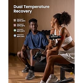 RENPHO Massage Gun with Heat and Cold, FSA Eligible HSA, Christmas Birthday Gifts for Women Men, Portable Percussion Muscle Deep Tissue Massager for Back and Neck, Handheld Massager with Carry Case