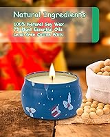 Vista 3 de Velas perfumadas de regalo de Navidad para mujeres: paquete de 4 velas de aromaterapia para el hogar, vela perfumada de 4.4 onzas, cera de soja