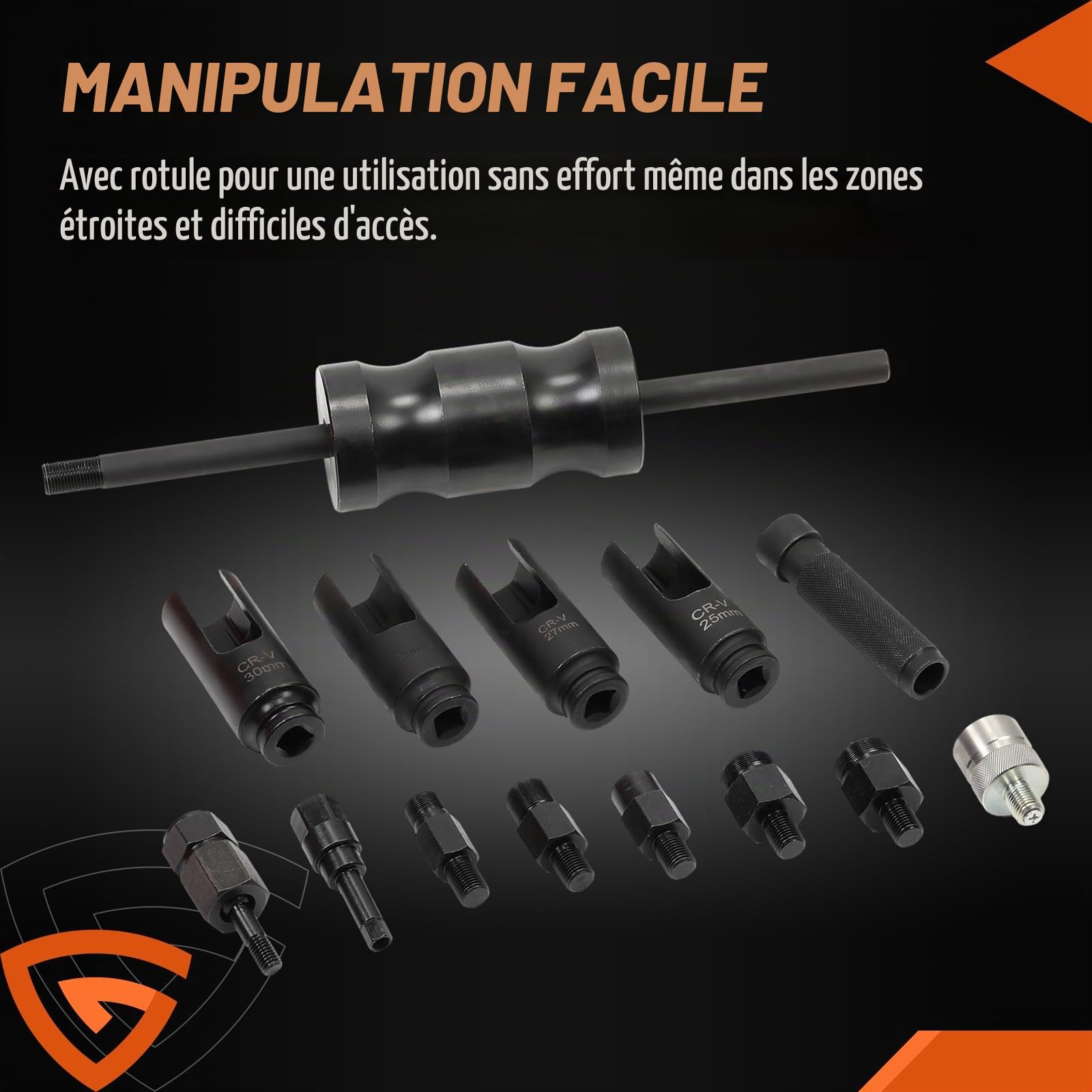 GEARMONSTER 14 pièces extracteur d'injecteur diesel CDI, ensemble d'outils d'extraction d'injecteur, extracteurs d'injecteurs de carburant