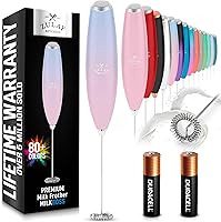 Vista 90 de Zulay Kitchen - Batidor eléctrico de mano para café, lattes, capuchinos, matcha y chocolate caliente, mezclador portátil para bebidas, accesorio