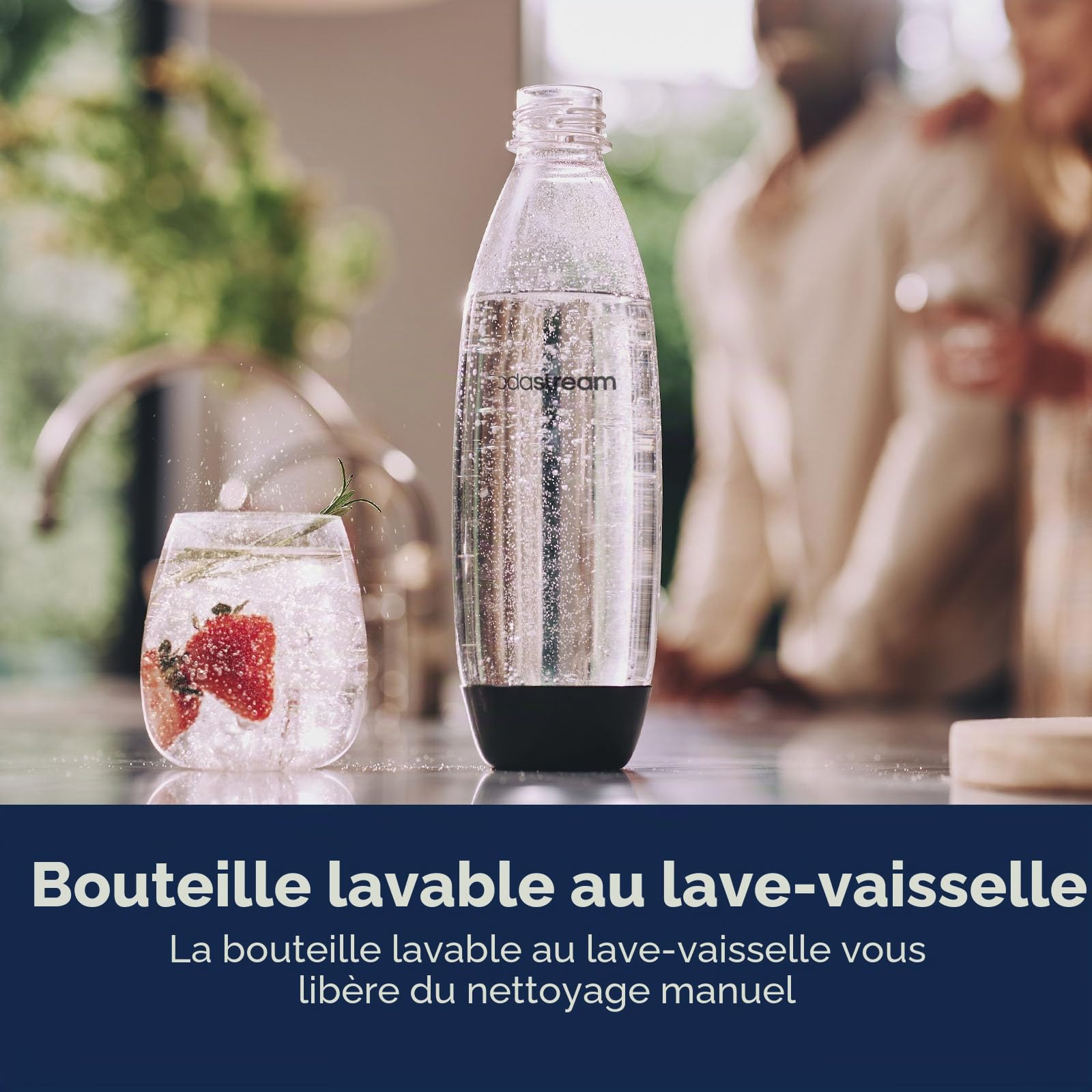 SodaStream – Machine à eau pétillante Terra avec bouteilles de CO2 et DWS (noir)