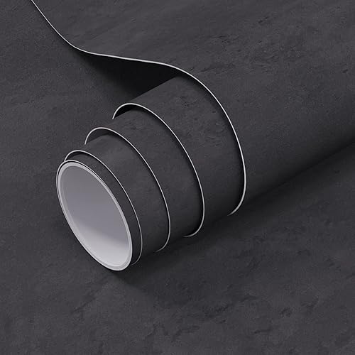 VOLEAAR Papel adhesivo de hormigón gris de 15.7 x 393.7 pulgadas, papel tapiz autoadhesivo autoadhesivo extraíble impermeable para paredes de