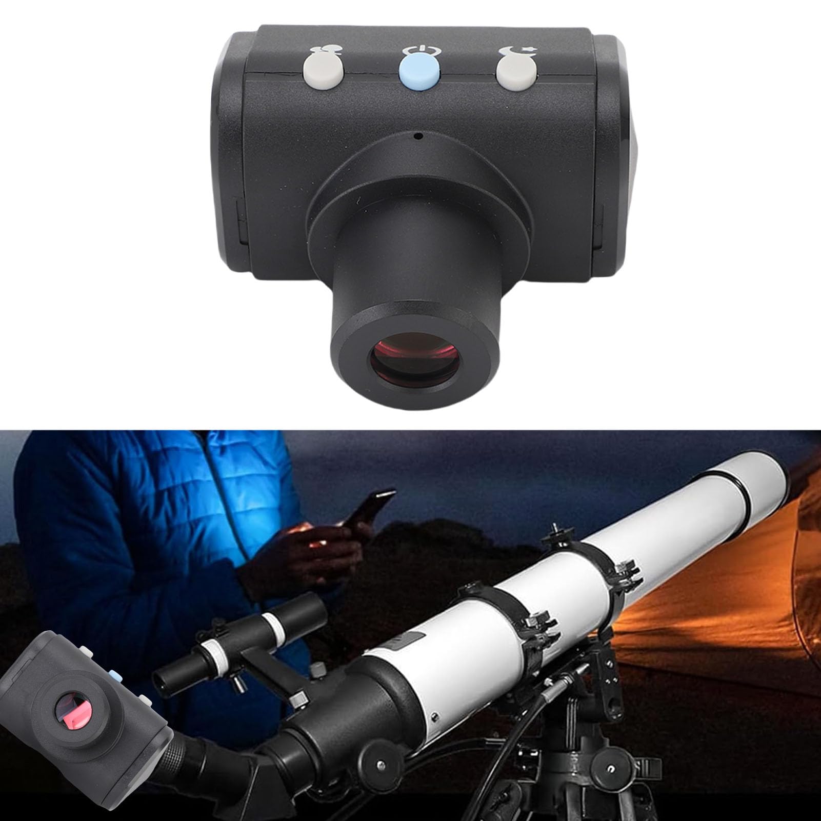 Dpofirs Fotocamera Oculare Wireless da 2 MP per la Fotografia Al Microscopio del Telescopio, Registrazione Video 1080P Applicabile Agli Appassionati della Natura