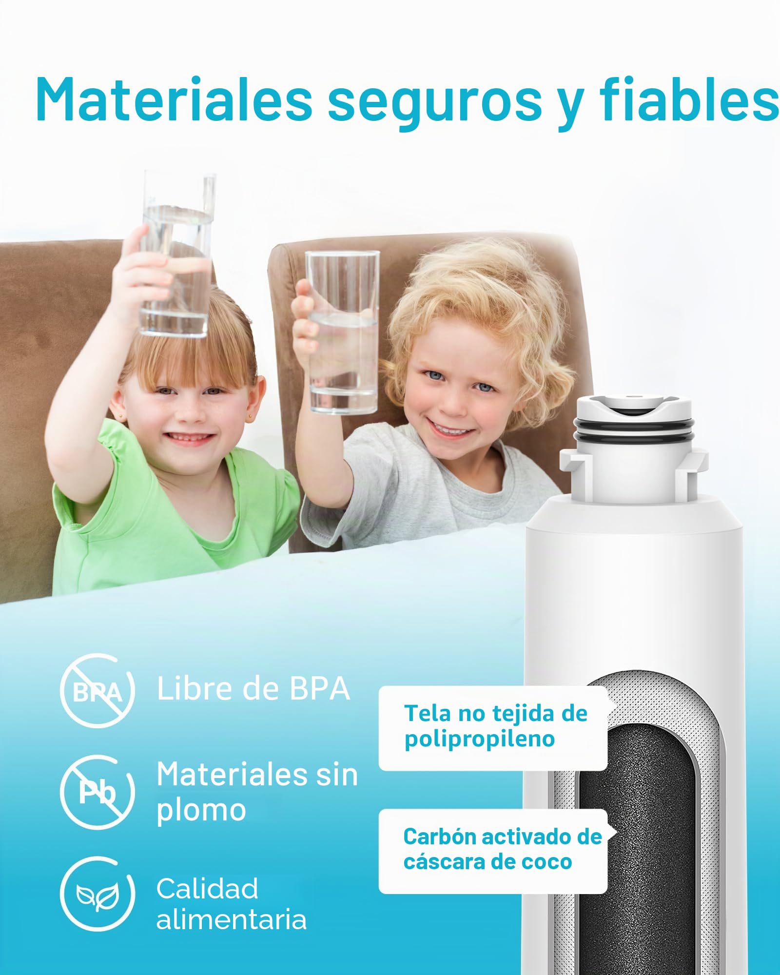 AQUA CREST Filtro De Agua Para Refrigerador, Compatible Con Samsung® DA29-00020B, HAF-CIN EXP, DA29-00020A, DA29-00019A, DA97-08006, DA97-08043ABC, HDX-FMS-2 (3)