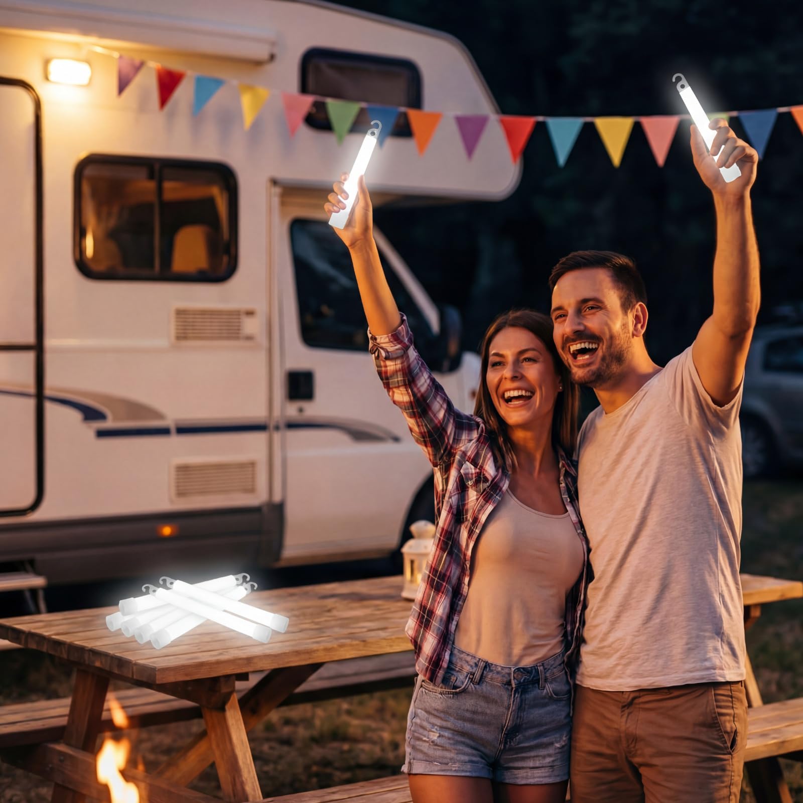 LEIFIDE 150 barras luminosas de 6 pulgadas a granel de color blanco brillante para fiestas de boda y actividades
