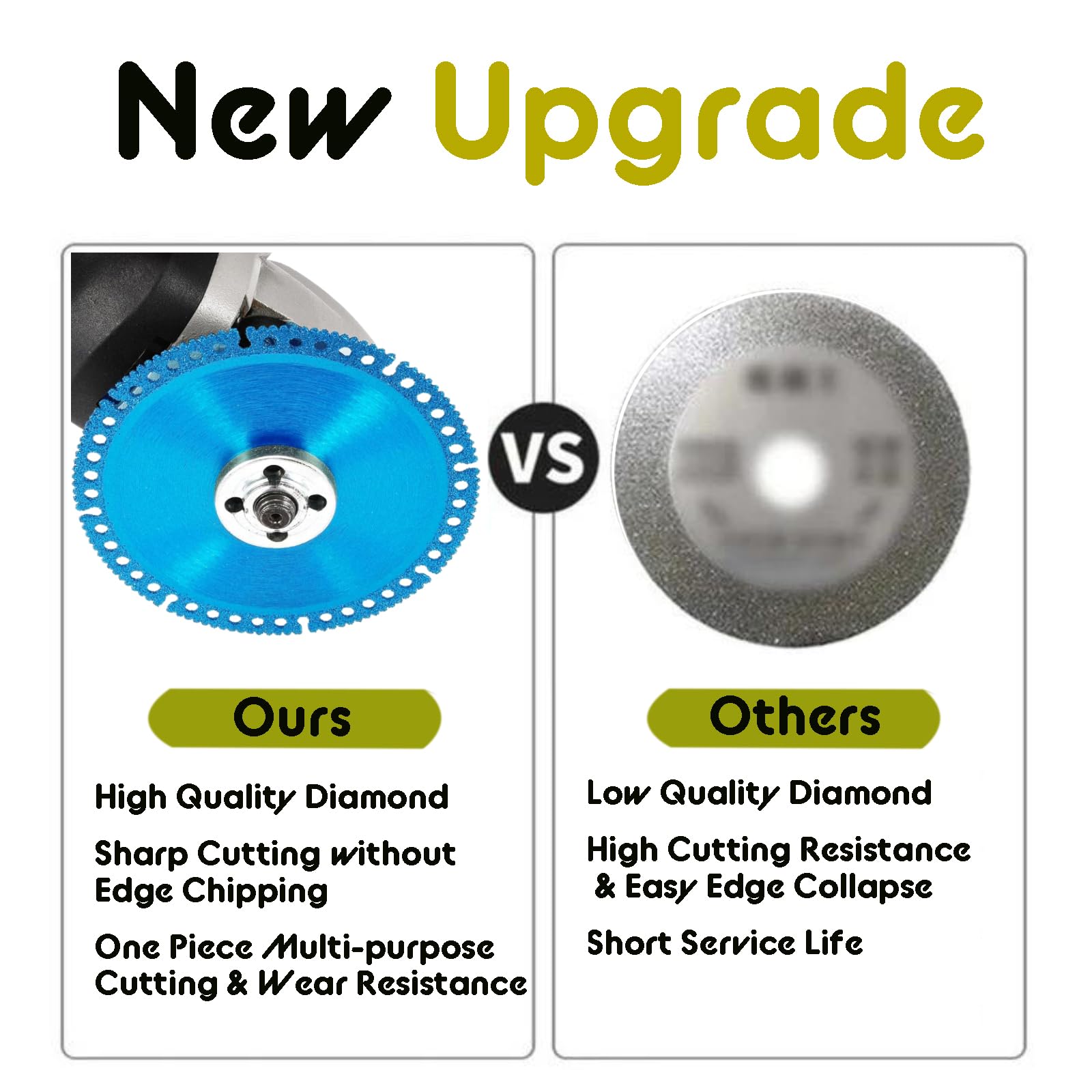 4-Inch Indestructible Cutting Disc For Angle Grinder - Diamond Multi-Material Blade For Metal, Tile, Glass & More