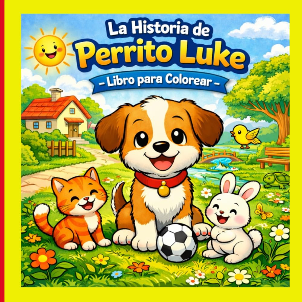 La Historia del Perrito Loke Libro para Colorear