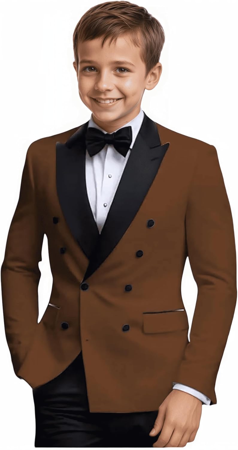Boys Suit 2 Pieces Kids Tuxedo Homecoming Jacket Blazer Pants Suit Set Wedding Ring Bearer Formal Wedding Prom Outfits
