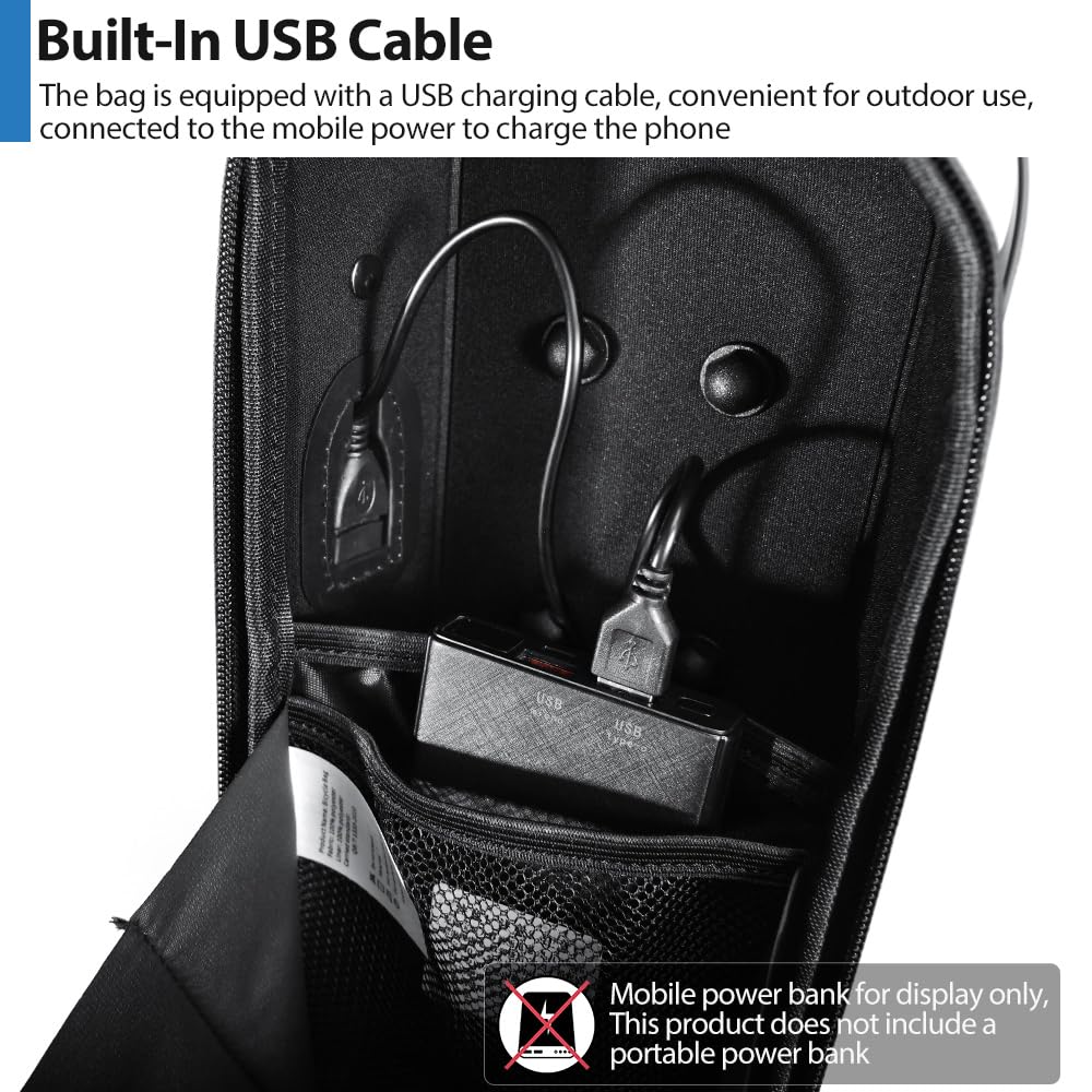 Borsa impermeabile per manubrio scooter Borsa scooter 3L Nero