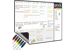 Plan with Clarity: Magnetic Dry Erase Weekly Calendar - Your Perfect Weekly Planner for Fridge
