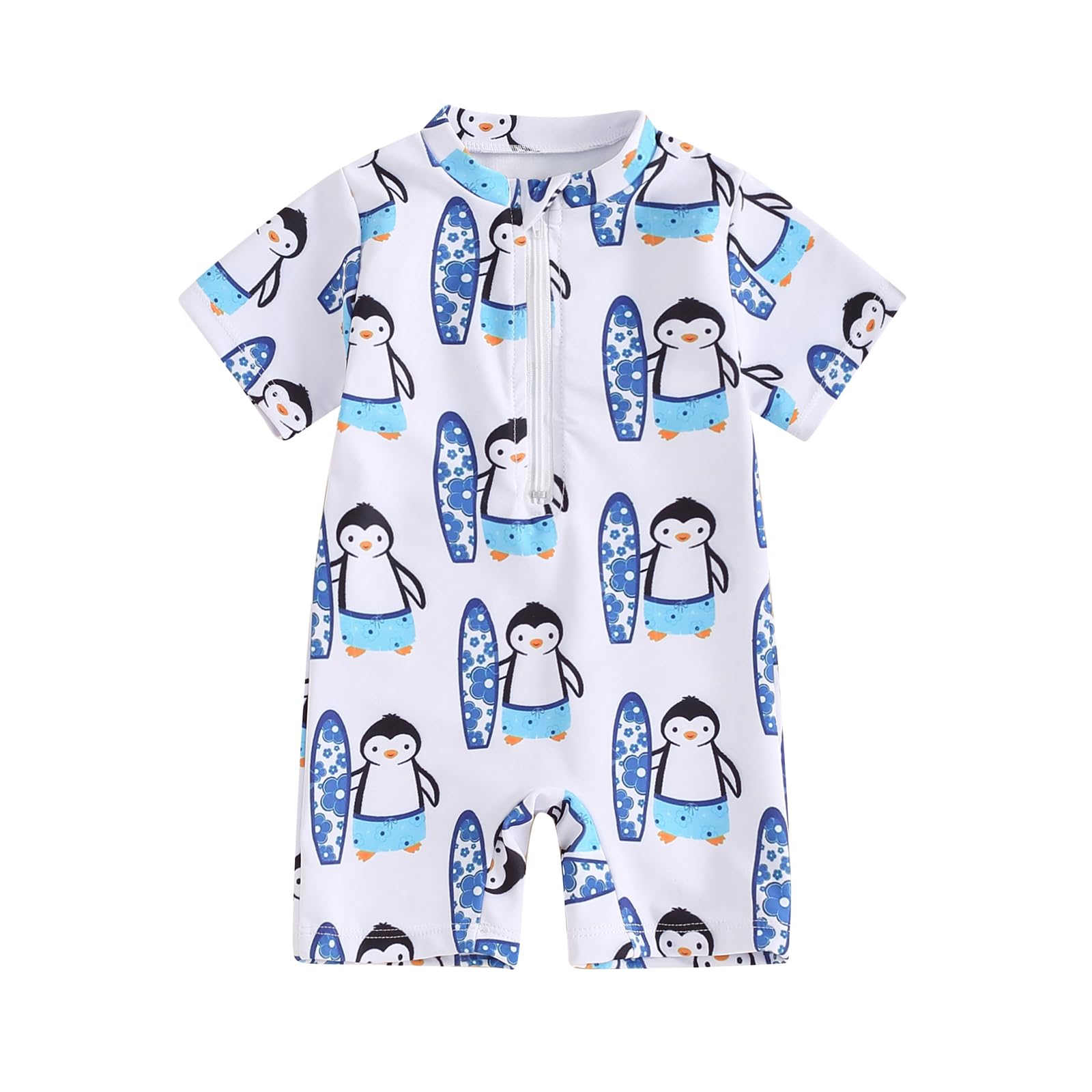 Baby Boy Swimming Costume Baby Swimsuit 3 6 12 18 Months Infant Toddler Boys Swimwear Rash Guard Zipper One Piece Short Sleeve Beach Bathing Suits Wetsuit — view 19