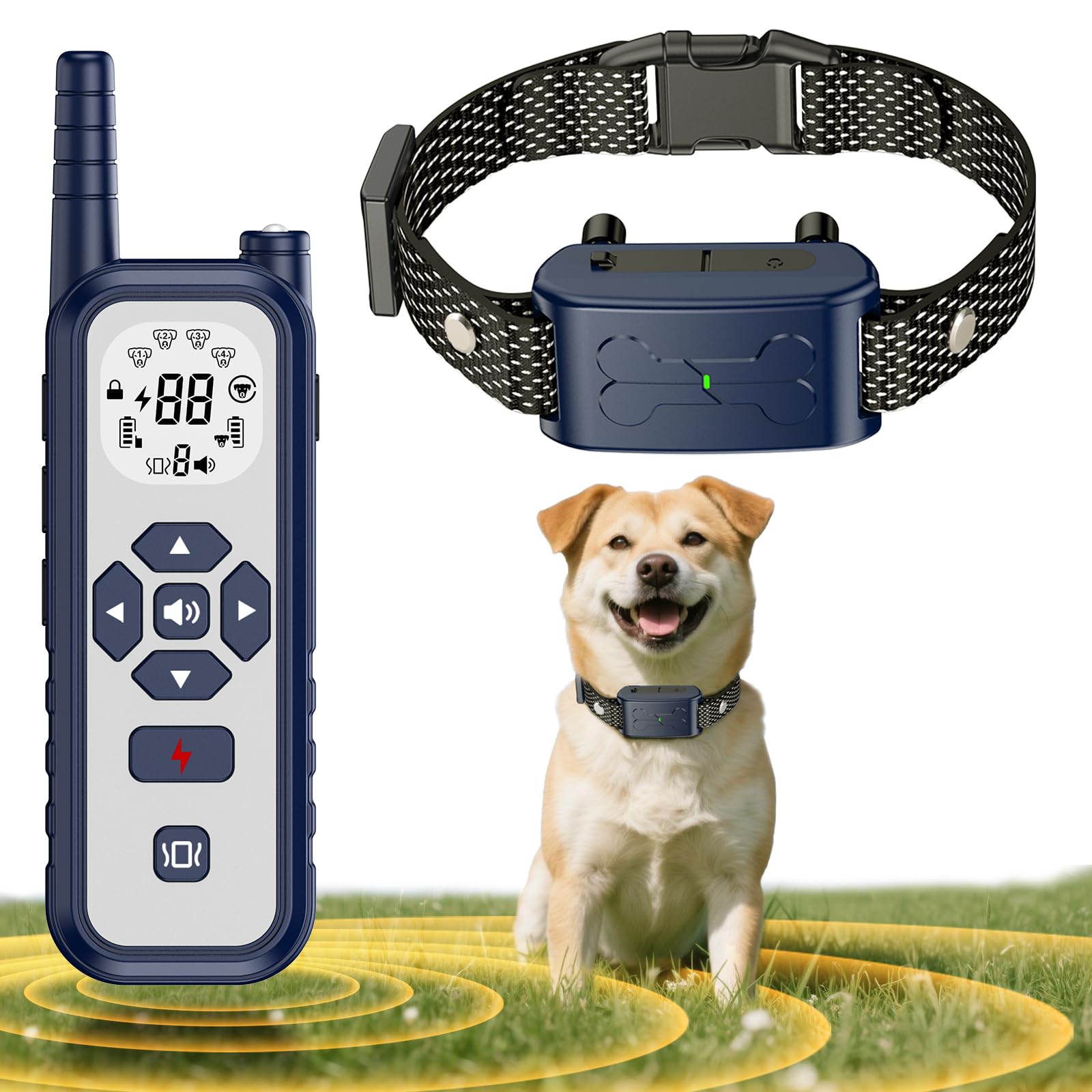 Photo 1 of RunFence Wireless Dog Fence, Electric Fence for Dogs,Training Collar with Remote Control 3800FT Range, Portable Dog Perimeter Collar with 3 Training Mode Flash Light & Waterproof for 1 Dog BL