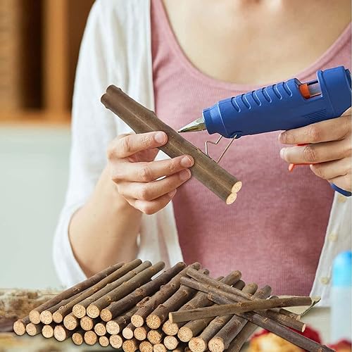 Miniatura 6 de QTLCOHD 100 palitos de madera de 6 pulgadas para manualidades, ramitas de 0.3 a 0.5 pulgadas de diámetro para manualidades, mini palos de madera