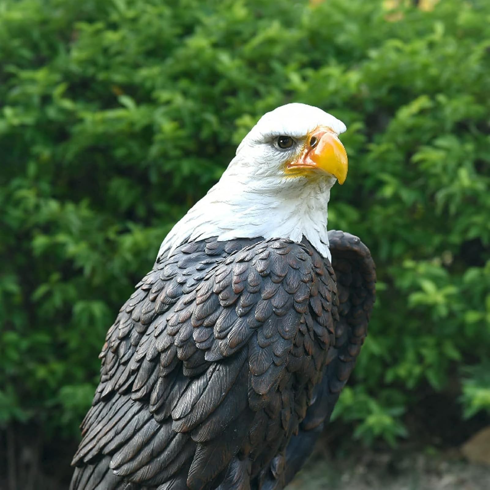 Weißkopfseeadler Garten Statue, Gartendeko Adler Deko, Gartenfiguren Deko für Draußen, Harz Statue, Bauernhof Deko, Wasserdicht, Geschenk für Haus, Hof, Rasen, Balkon Dekoration