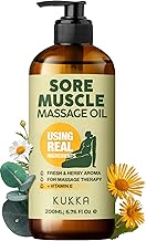 Kukka Sore Muscle Massage Oil for Fast-Absorbing Massage - 6.76 Fl Oz - Made with Arnica Oil, Eucalyptus, Roman Chamomile - for Sore Body & Stiff Muscles - Multipurpose for All Skin Types