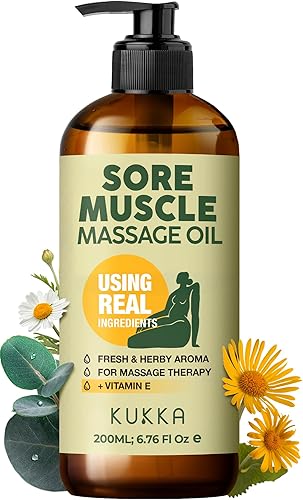 Kukka Sore Muscle Massage Oil for Fast-Absorbing Massage - 6.76