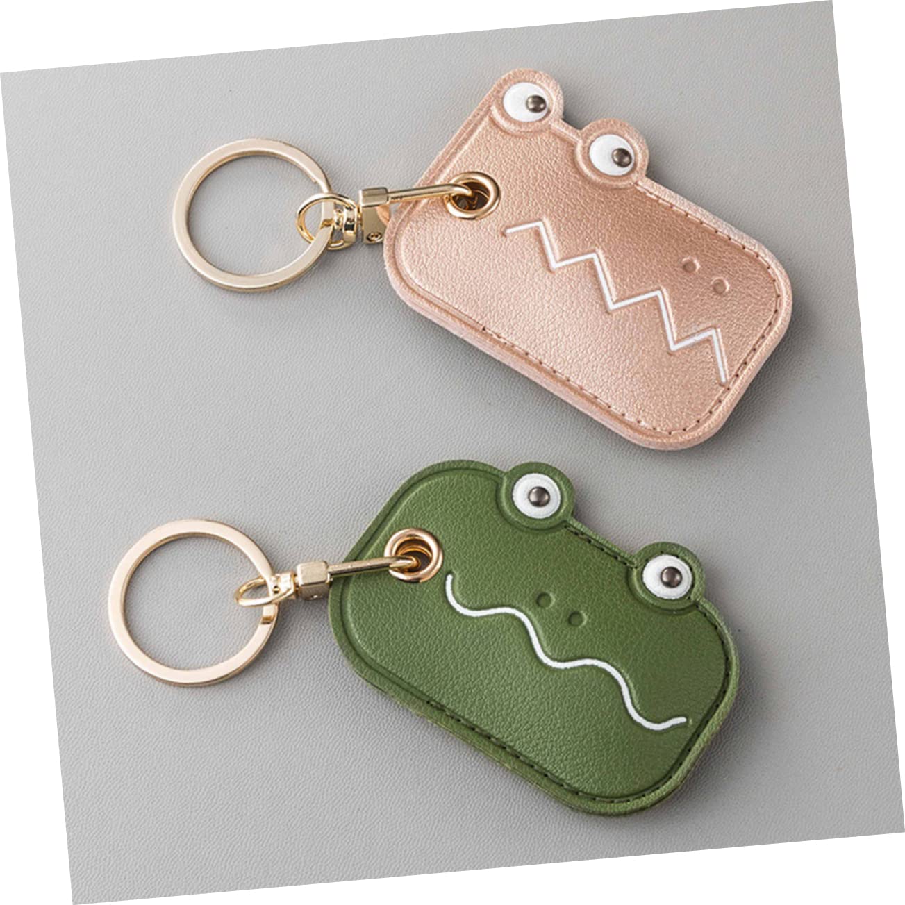 VALICLUD 10 Stk Schlüsselanhänger Zugangskartenhülle Tier schreibtischdeko schreibtisch dekoration PU-Ledertasche Schlüsselhalter Karikatur Kartenabdeckung Tasche hängen Lederetui