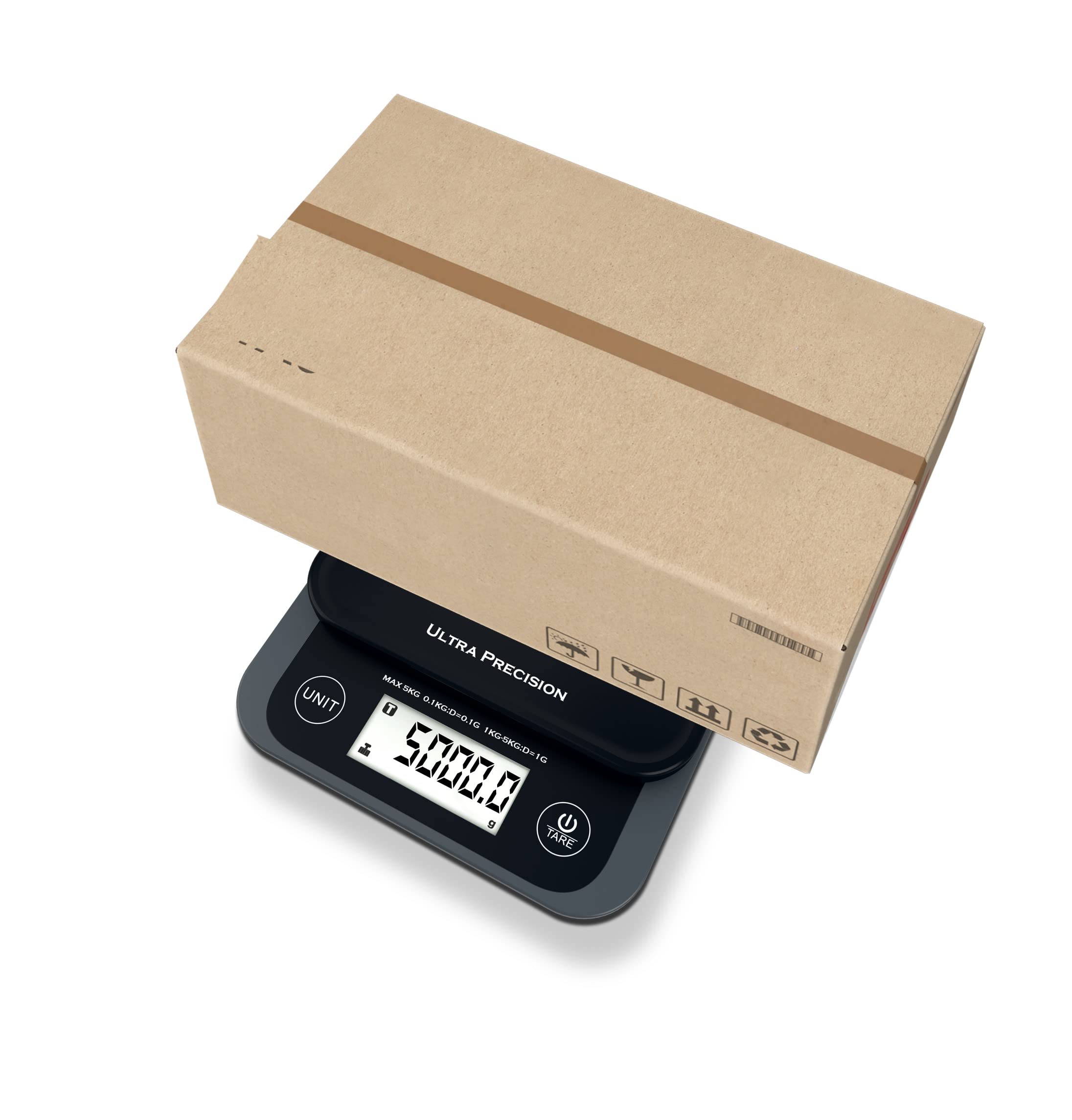 LITTLE BALANCE 8509 Ultraprécision 5.1, Pèse lettres, balance électronique, 5 kg, Ultraprécise 0.1 g, Noir