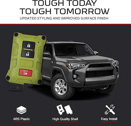 Miniatura 10 de AJT DESIGN Funda de repuesto para llavero Toyota Tacoma, Tundra, 4Runner V1 - Hecho a medida en Estados Unidos (color rojo)