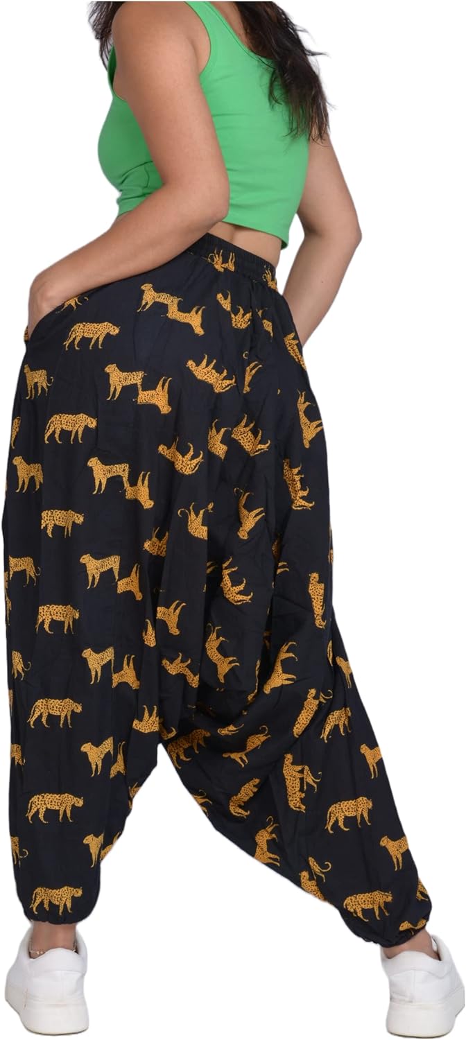 PEACH PEBBLE Harem Pants 100% Cotton, Bohemian Yoga Boho Hippie Pants - Image 7