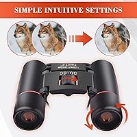 Vista 7 de 30x60 Mini Binoculars for Adults Travel – Small Binoculars for Adults with 126M/1000M Wide Field of View, 7.2° Angle & Storage Bag – Pocket Size for