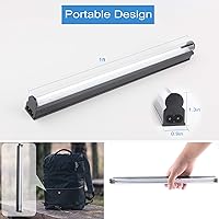 Vista 8 de Barra de luz LED negra, 10 W, 1 pie, USB, portátil, T5, tubo de luz negra UV que brilla en la oscuridad para pintura corporal, decoración