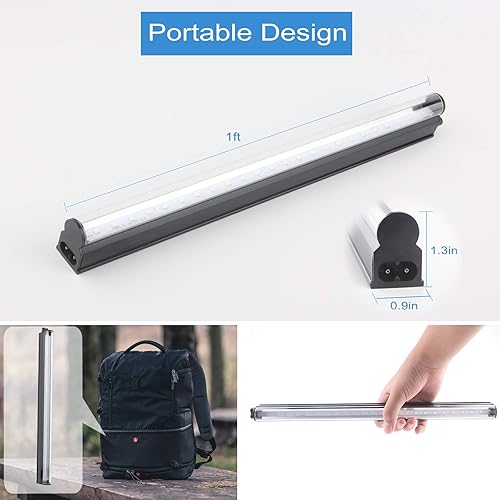 Miniatura 8 de Barra de luz LED negra, 10 W, 1 pie, USB, portátil, T5, tubo de luz negra UV que brilla en la oscuridad para pintura corporal, decoración de