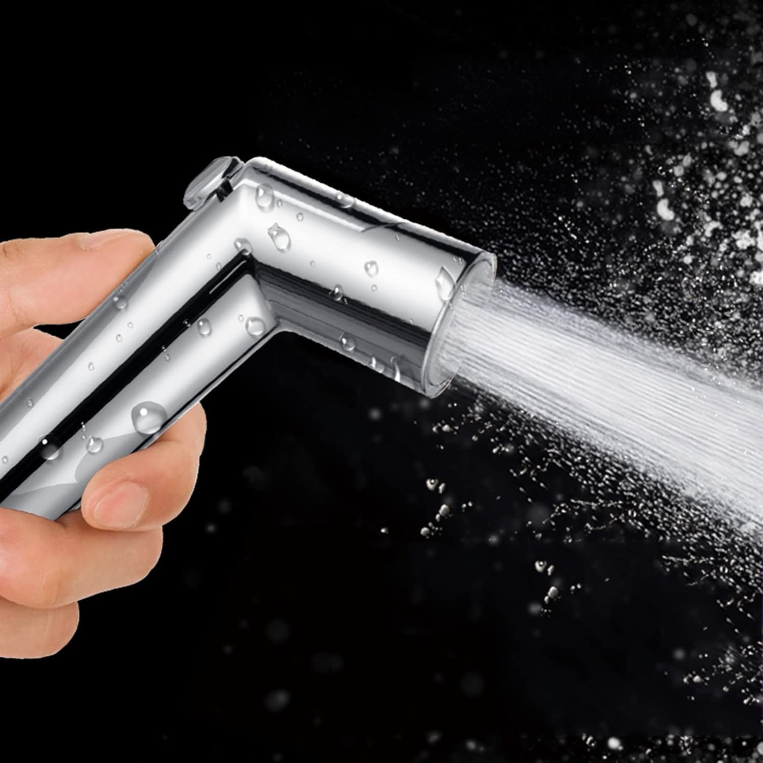 Toilet Bidet Kit - Handheld Bidet Sprayer - Chrome Toilet Shower Head with Hose and Holder Wall Mounted — view 4