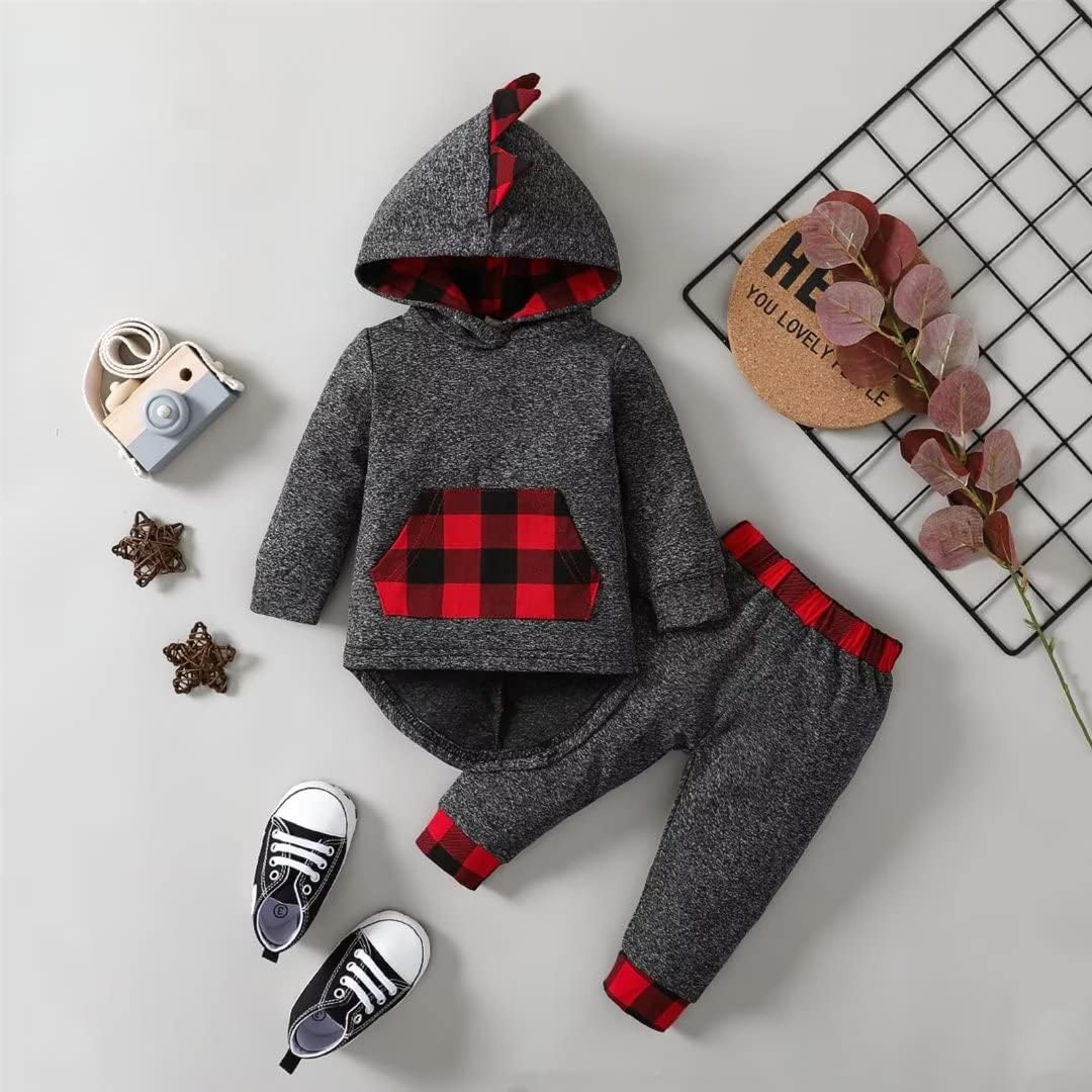 Baby Boy Clothes Toddler Infant Boys Fall Winter Outfit Long Sleeve Hoodie Sweatshirt Tops + Pants 2Pcs - Image 5