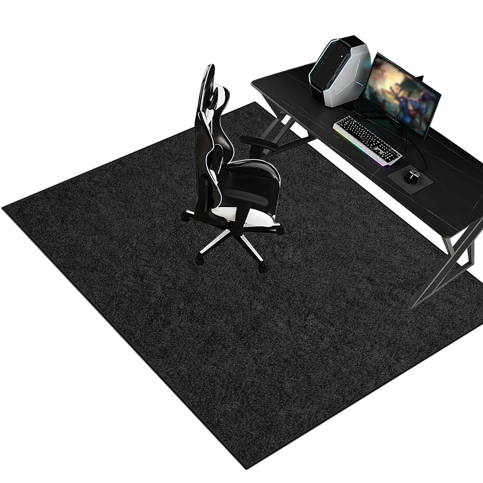 Tapis Chaise de Bureau Gaming, Tapis de Chaise à Rouler, Protège Sol sous Chaise, Tapis Chaise de Bureau, Tapis Gamer Sol Antidérapant, Tapis pour Protection de sols durs 120 x 160 cm