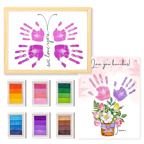 DIY Gift for Grandma Flower Bouquet Handprint Craft Kit from