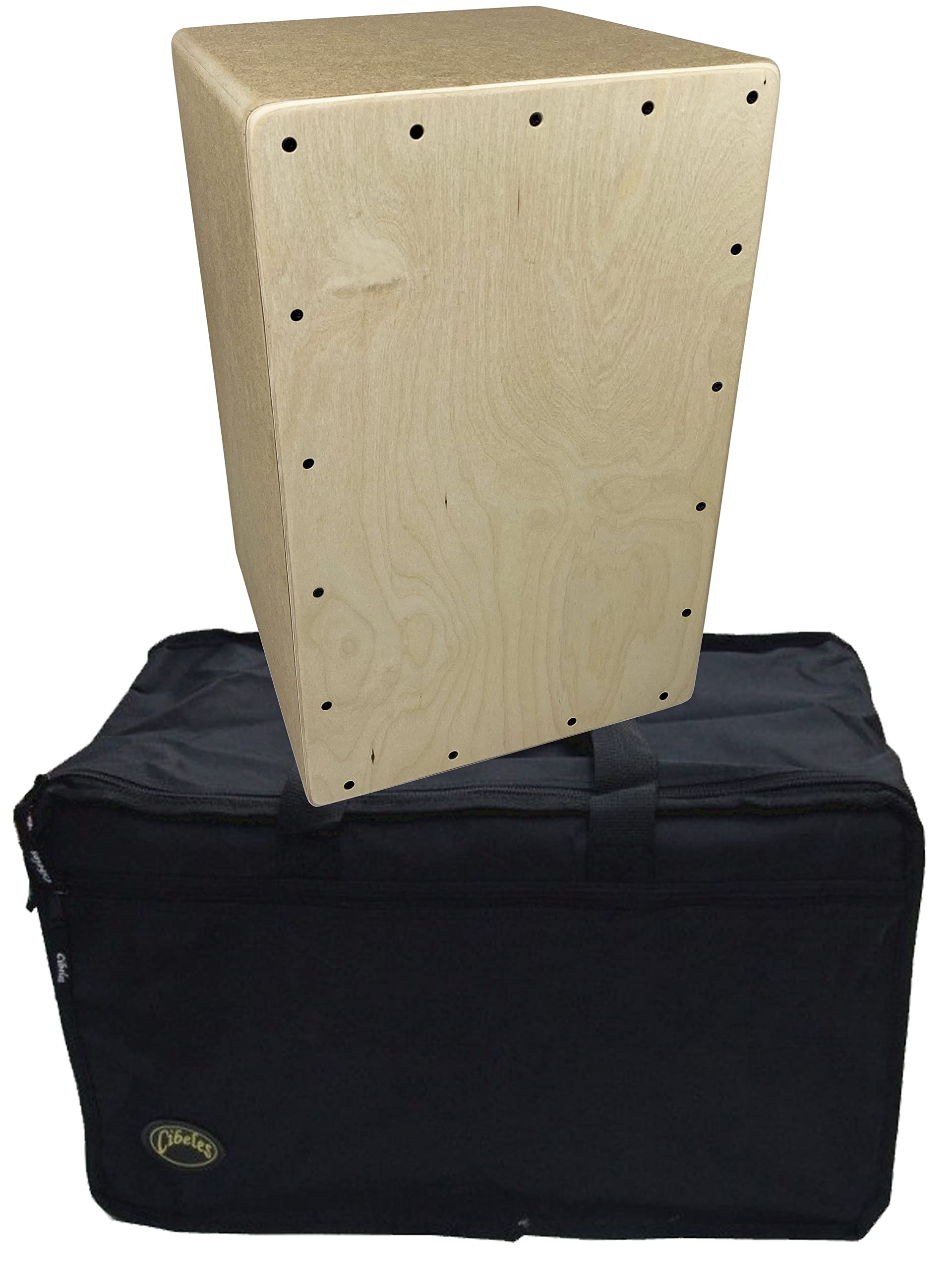 Cajon Flamenco sin acabar. Pintalo tu mismo. (Funda incluida)