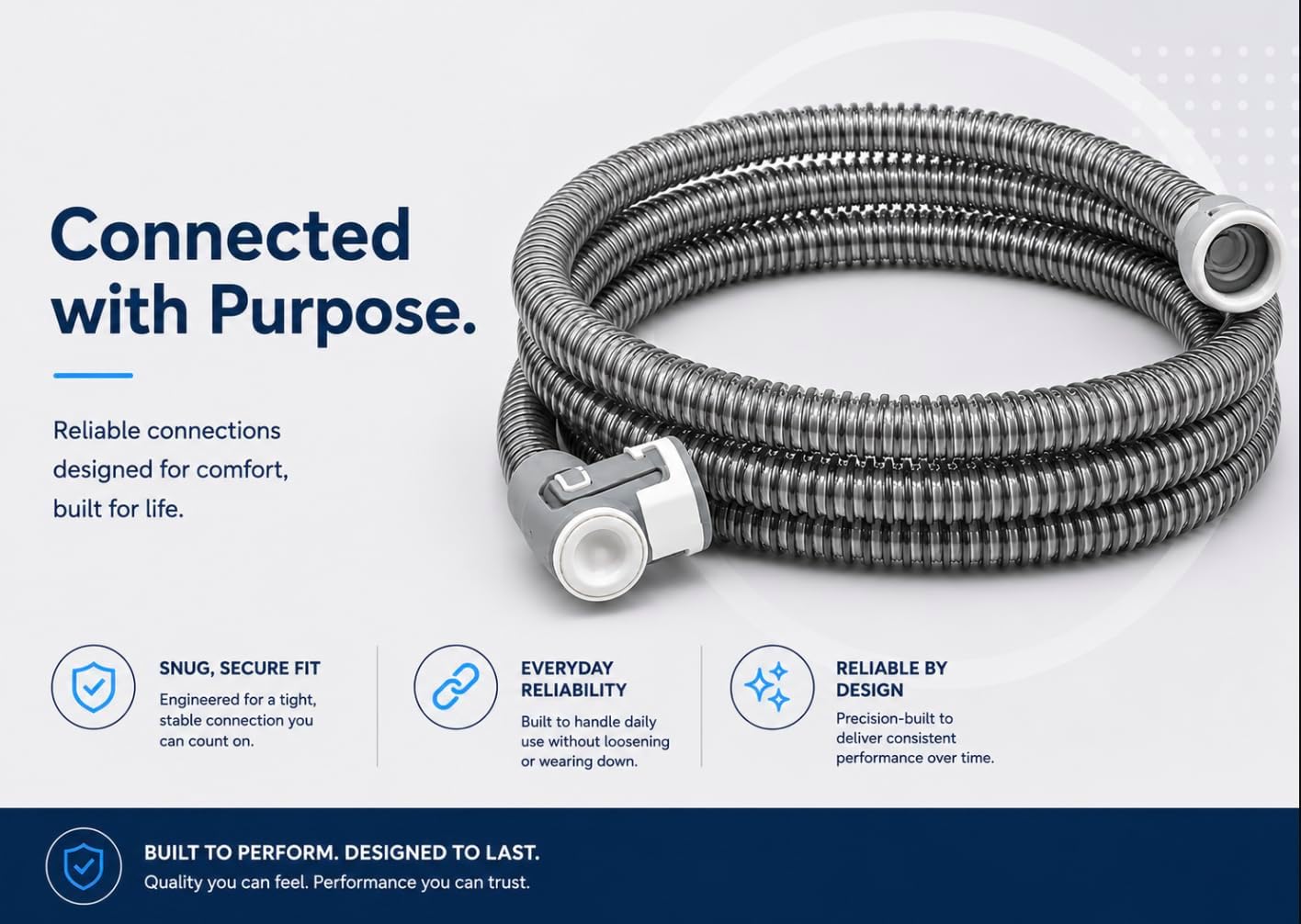 Air Tube 10 Compatible Hose with Air Sense 10 Series – Premium Climate L-Shaped Connector, BPA-Free, Flexible and Lightweight