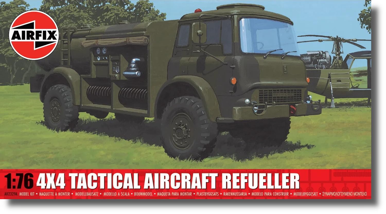 Airfix Tactical Aircraft Refueller Model Kit, A02329A 4x4, 1:76 Scale