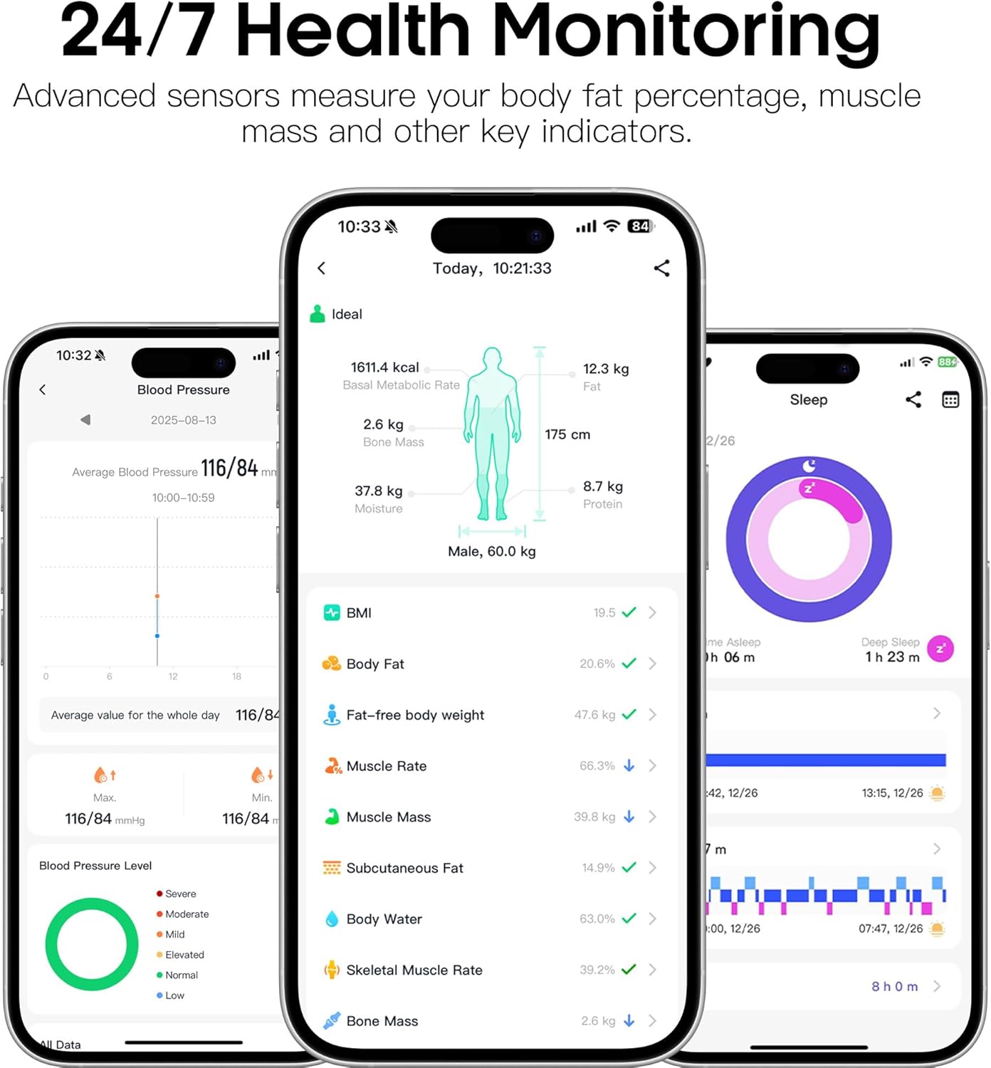 Smart Watch for Men (Answer/Make Calls), 1.56" AMOLED Fitness Tracker Watch with Heart Rate/SpO2/Blood Pressure/Sleep Tracker, 100+ Sports Modes, IP68 Waterproof Pedometer for Android/iOS
