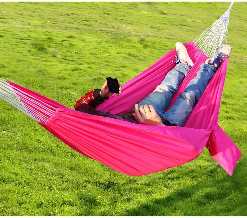 Portable-Parachute-Nylon-Fabric-Hammock-Travel-Camping Rosd Red
