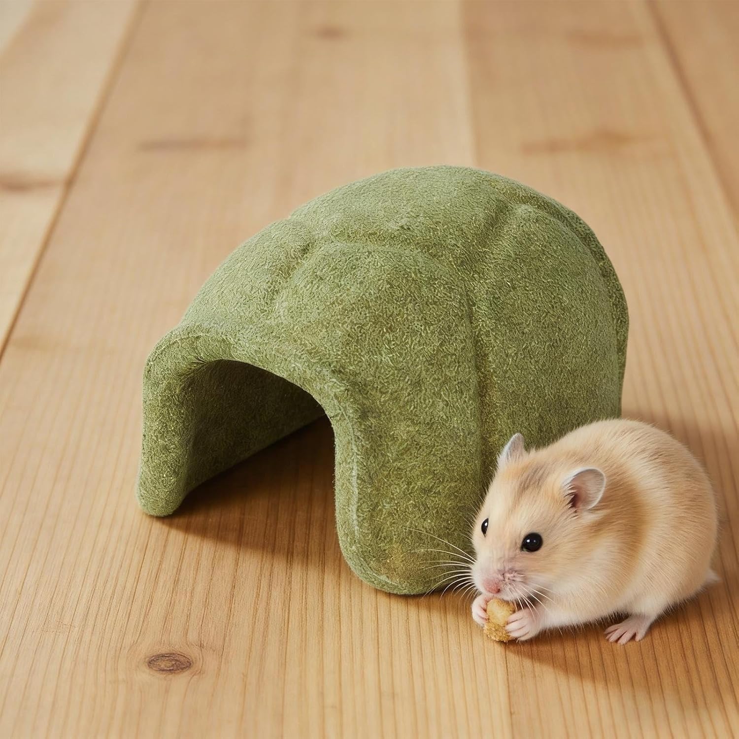 Generic Natural Seagrass Hamster Hideout, Turtle Shell Chew Toy Small Animal Shelter for Gerbil Chinchilla