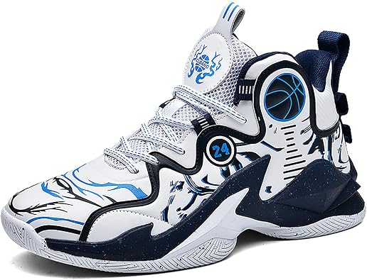 Kids Basketball Shoes High Top Youth Fashion Sneakers Girls Casual Sports Basketball Shoes Breathable Comfortable Boys Sneakers for Big Kids