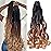 French Curly Braiding Hair Extensions,C14 Loose Wavy Braiding Hair Pre Stretched 8pack 24inch 75g/pack Synthetic French Curl Crochet Hair Extensions(C14,8Pack)