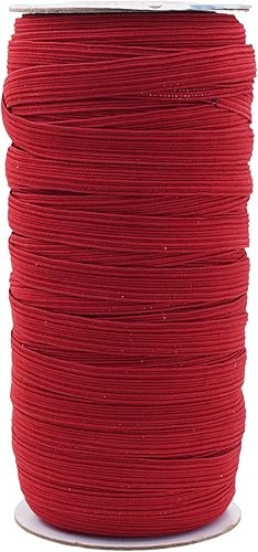 Vista 400 de Mandala Crafts - Rollo de cordón elástico plano para costura y manualidades Beige