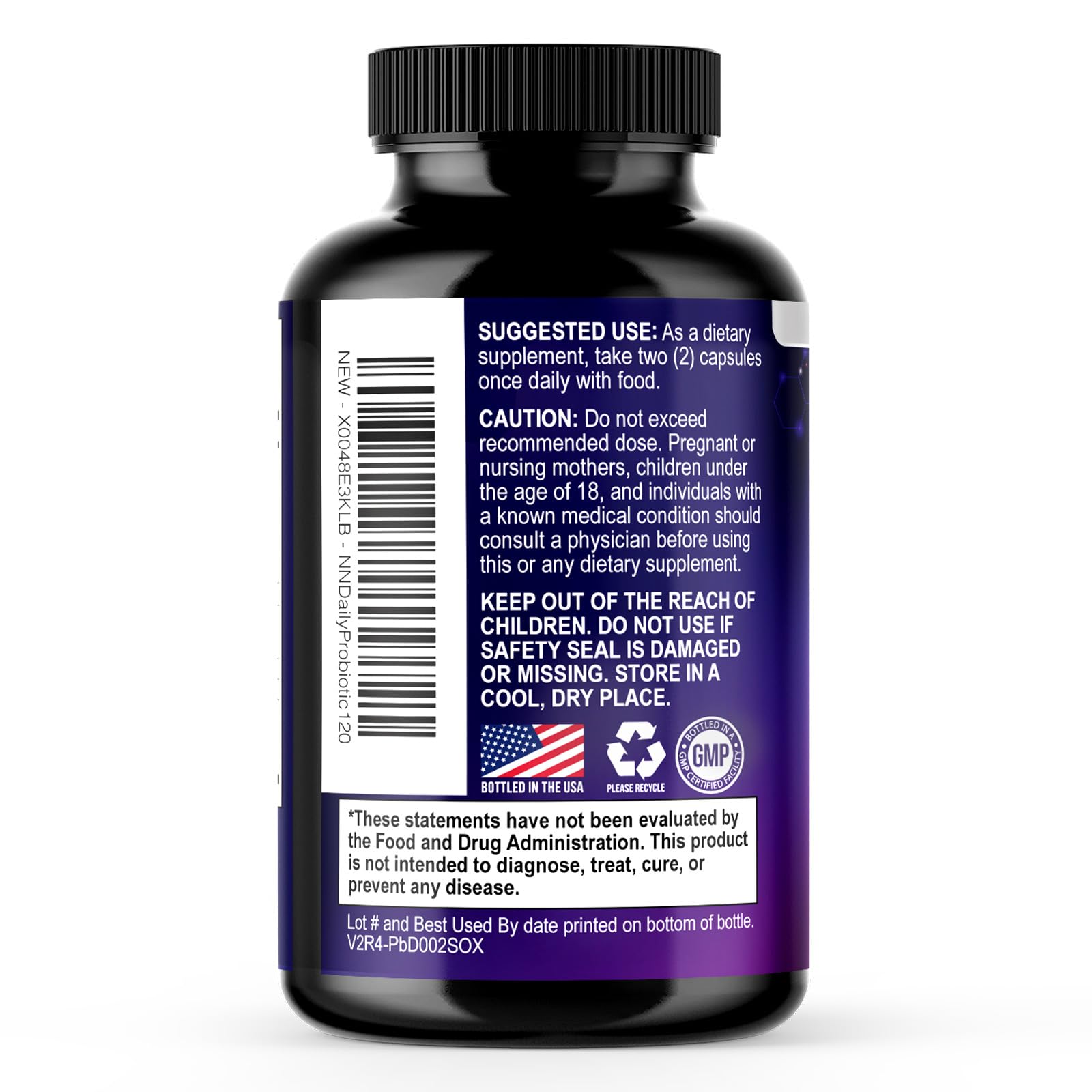 Probiotics 100 Billion CFU - 10 Premium Strains + Prebiotics - Best Daily Probiotic Supplement for Women & Men - For Immune Support, Digestive Health, Occasional Constipation & Gas - 120 Capsules — Amazon image 8