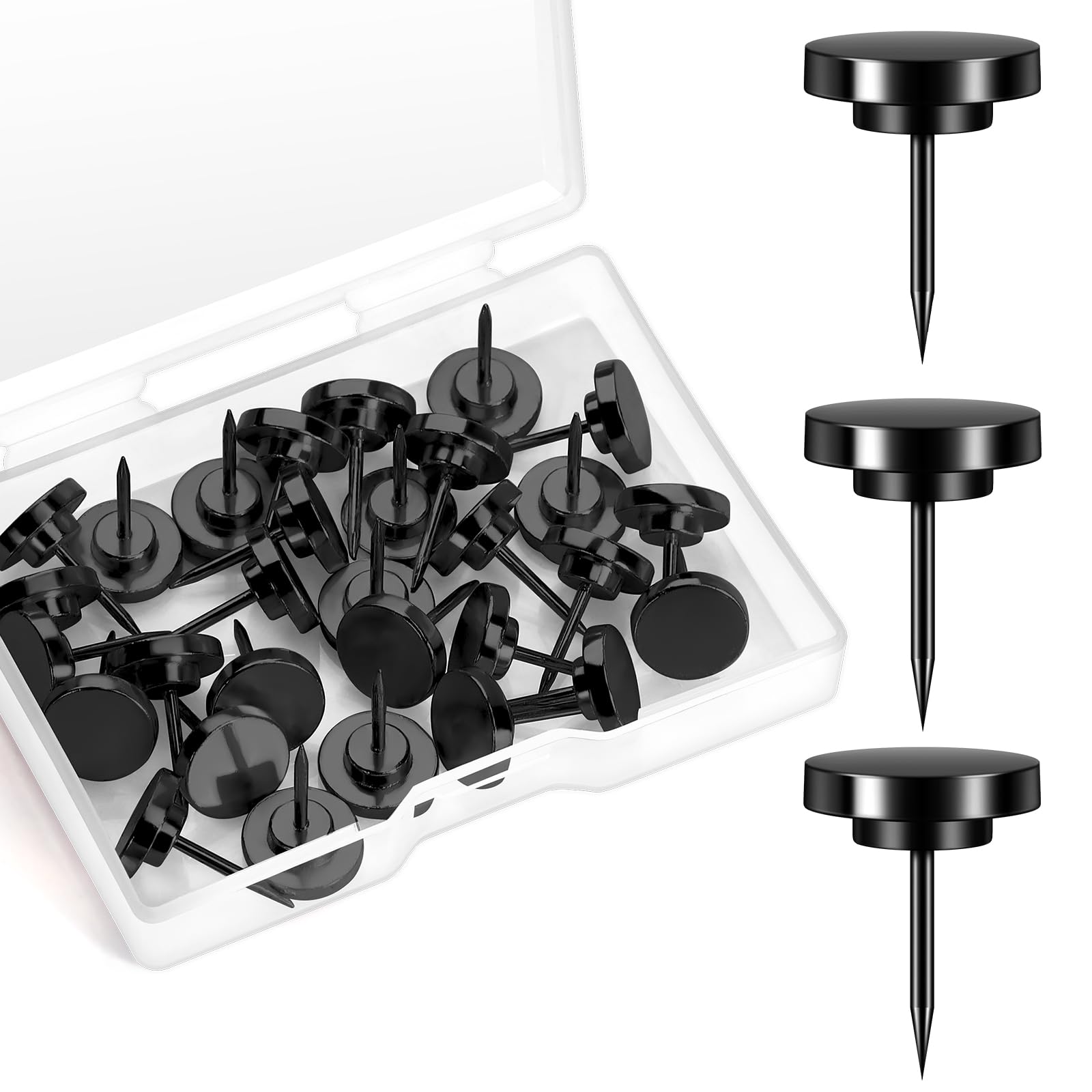 Tachuelas de pared para colgar sin roturas gracias a estas chinchetas de metal negras