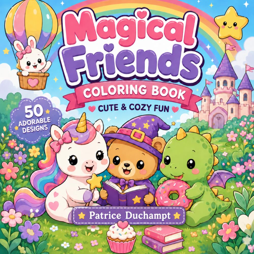 Magical Friends Coloring Book: Cute & Cozy Fun